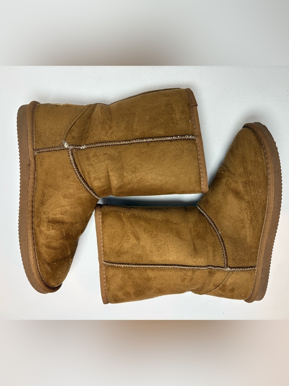 Apres Stephanie chestnut suede mid-calf boots size 7
